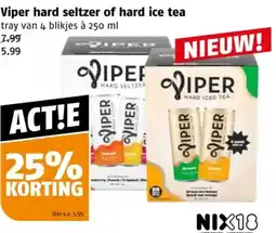 Poiesz Viper hard seltzer of hard ice tea tray van aanbieding