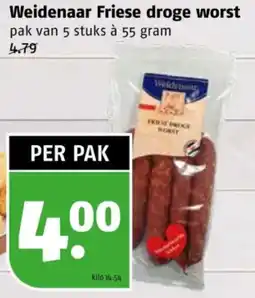 Poiesz Weidenaar Friese droge worst aanbieding