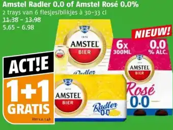 Poiesz Amstel Radler 0.0 of Amstel Rosé 0.0% aanbieding