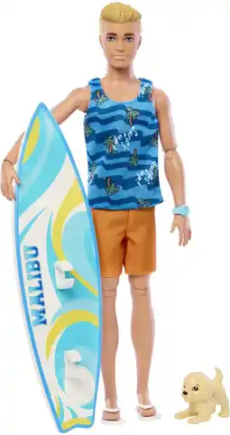 Bol.com Barbie Ken Surf + Accy Pop Veelkleurig aanbieding
