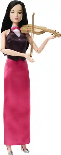 Bol.com Barbie Violiste - Met roze rok - Barbiepop aanbieding