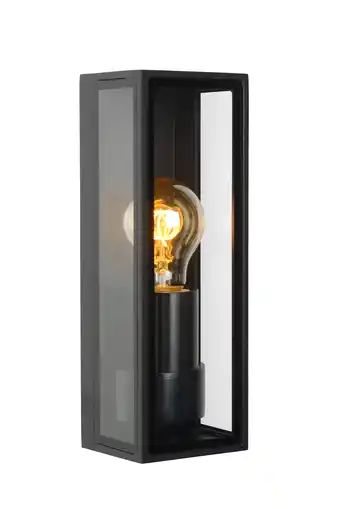 Bol.com Lucide DUKAN - Wandlamp Binnen/Buiten - 1xE27 - IP65 - Zwart aanbieding