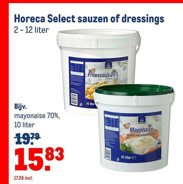Horeca Select Sauzen Of Dressings aanbieding bij Makro