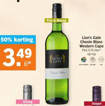 Albert Heijn Lion's Gate Chenin Blanc Western Cape 750ml aanbieding