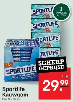 Sligro Sportlife Kauwgom aanbieding