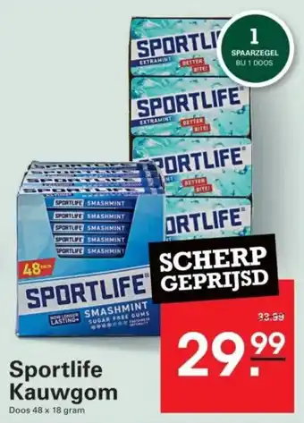 Sligro Sportlife Kauwgom aanbieding