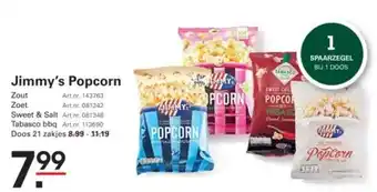 Sligro Jimmy's Popcorn aanbieding