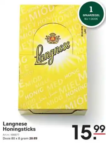 Sligro Langnese Honingsticks aanbieding