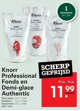 Sligro Knorr Professional Fonds en Demi glace Authentic aanbieding