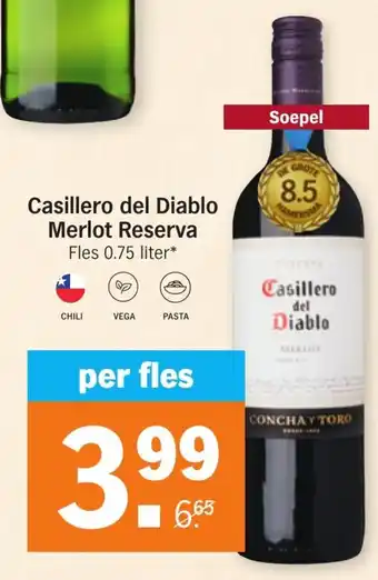 Albert Heijn Casillero del Diablo Merlot Reserva 750ml aanbieding