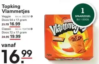 Sligro Topking Vlammetjes aanbieding