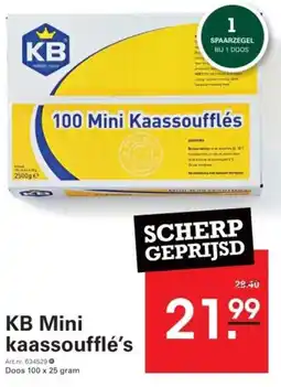 Sligro KB Mini kaassoufflé's aanbieding