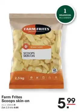 Sligro Farm Frites Scoops skin on aanbieding