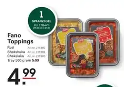 Sligro Fano Toppings aanbieding