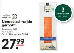 Sligro Noorse zalmzijde gerookt aanbieding
