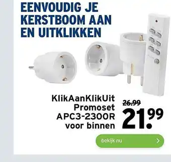 GAMMA KlikAanKlikUit Promoset APC3-2300R Voor Binnen aanbieding