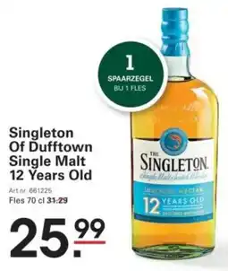 Sligro Singleton Of Dufftown Single Malt 12 Years Old aanbieding