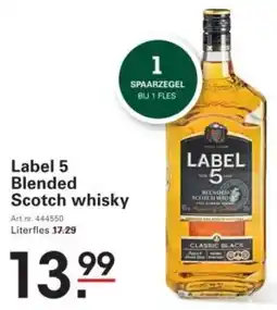 Sligro Label 5 Blended Scotch whisky aanbieding