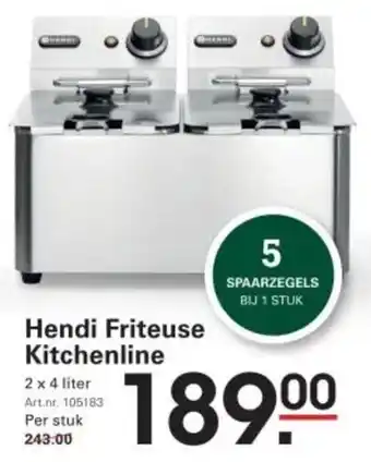 Sligro Hendi Friteuse Kitchenline aanbieding