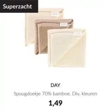 Babypark Day Spuugdoekje 70% bamboe aanbieding