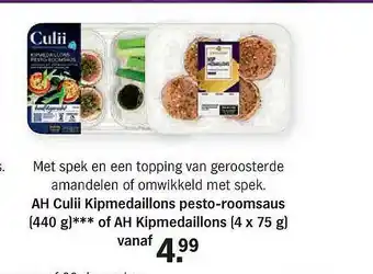 Albert Heijn AH Culii Kipmedaillons Pesto-Roomsaus Of Kipmedaillons aanbieding