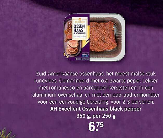 AH Excellent Ossenhaas Black Pepper aanbieding bij Albert Heijn