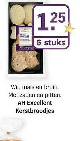 Albert Heijn AH Excellent Kerstbroodjes aanbieding