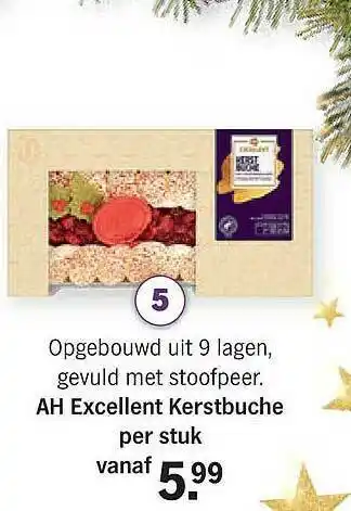 Albert Heijn AH Excellent Kerstbuche aanbieding