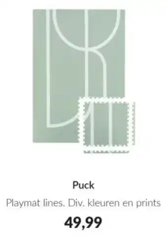 Babypark Puck Playmat lines aanbieding