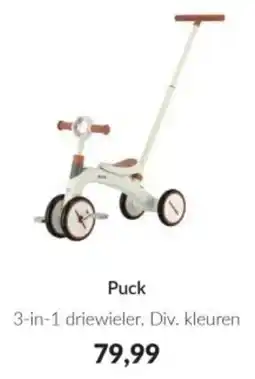 Babypark Puck 3 in 1 driewieler aanbieding