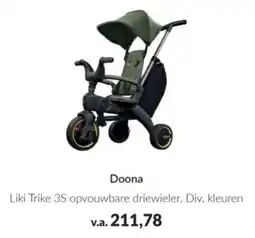 Babypark Doona liki trike 3s opvouwbare driewieler aanbieding