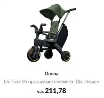 Babypark Doona liki trike 3s opvouwbare driewieler aanbieding