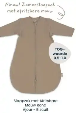 Babypark Slaapzak met Afritsbare Mouw Rond Ajour Biscuit aanbieding