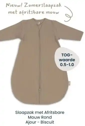 Babypark Slaapzak met Afritsbare Mouw Rond Ajour Biscuit aanbieding