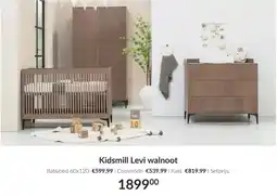 Babypark Kidsmill Levi walnoot aanbieding