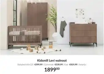 Babypark Kidsmill Levi walnoot aanbieding