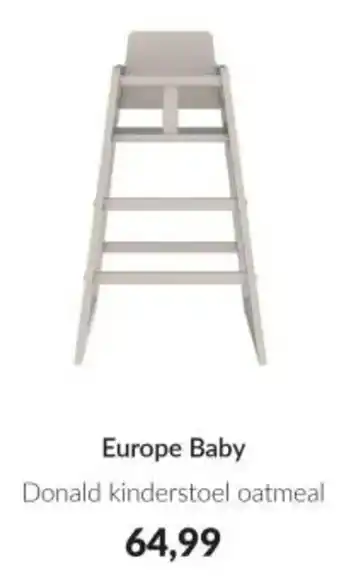 Babypark Europe Baby Donald kinderstoel oatmeal aanbieding