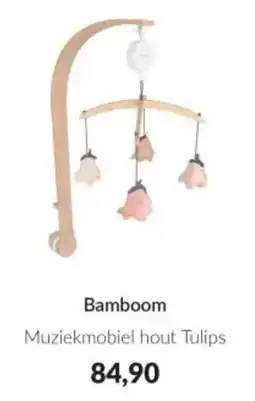 Babypark Bamboom Muziekmobiel hout Tulips aanbieding