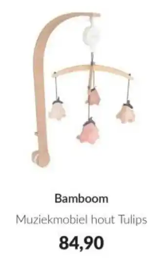 Babypark Bamboom Muziekmobiel hout Tulips aanbieding