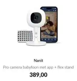 Babypark Nanit Pro camera babyfoon met app aanbieding