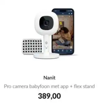 Babypark Nanit Pro camera babyfoon met app aanbieding