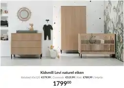 Babypark Kidsmill Levi naturel eiken aanbieding