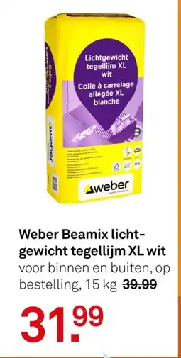 Karwei Weber Beamix lichtgewicht tegellijm XL wit aanbieding
