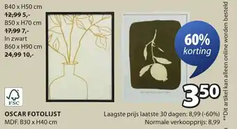 Jysk Oscar fotolijst aanbieding