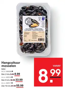 Sligro Hangcultuur mosselen aanbieding