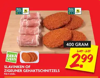 Dekamarkt Slavinken Of Zigeuner Gehaktschnitzels aanbieding