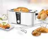 Bol.com Unold 38020 broodrooster 4 snede(n) 1350 W Zwart Wit aanbieding