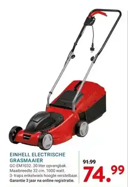 Kluswijs EINHELL ELECTRISCHE GRASMAAIER aanbieding