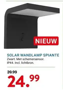 Kluswijs SOLAR WANDLAMP SPIANTE aanbieding