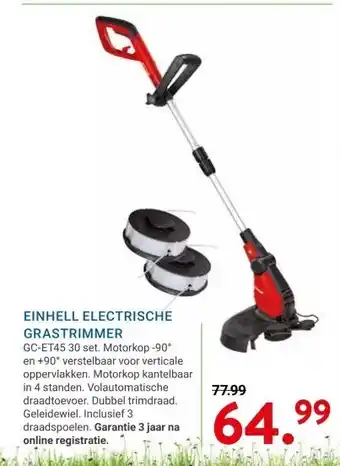Kluswijs EINHELL ELECTRISCHE GRASTRIMMER aanbieding